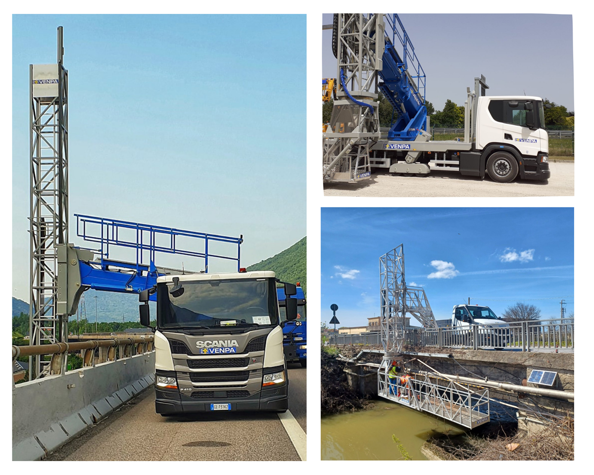 Mezzi per la manutenzione ponti e viadotti: le piattaforme sottoponte by bridge